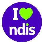 NDIS I Love Logo blue white green